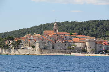 Korcula, Croatian island, Beautiful beaches, Adriatic sea HD wallpaper