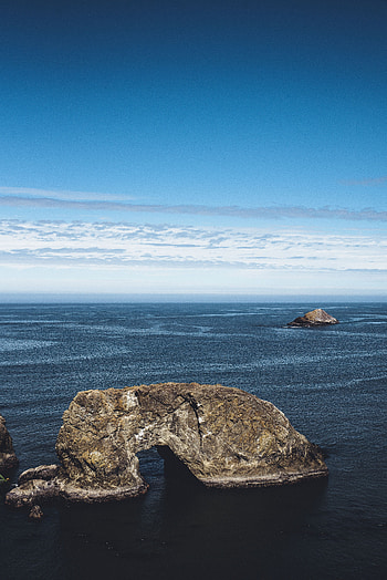 Nature, Clouds, Usa, Rocks, Horizon, Ocean, United States, Brookings HD phone wallpaper