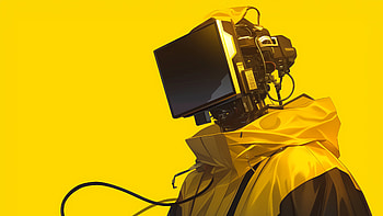 Monitor Boy , jacket, minimalism, minimalist, artist, artwork, digital-art HD wallpaper