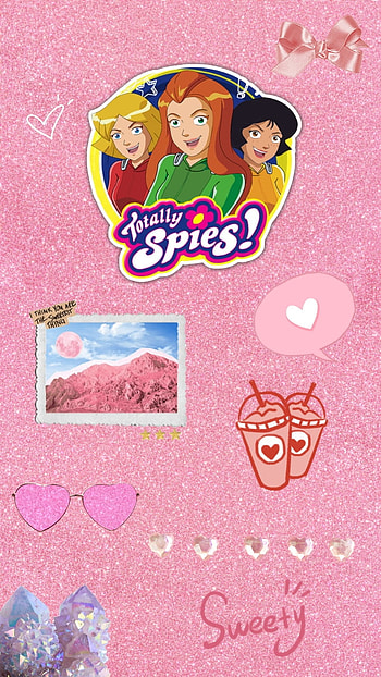 Totally spies, aesthetic, pink, totally_spies, glitter, totally_spies_aesthetic HD phone wallpaper