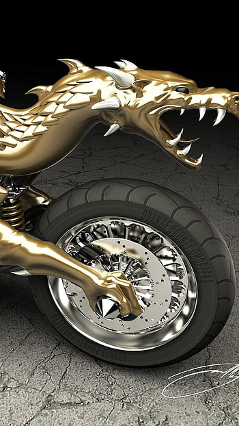 3d Bike, Dragon, Bike HD phone wallpaper