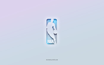 NBA logo, cut out 3d text, white background, NBA 3d logo, NBA emblem, NBA, embossed logo, NBA 3d emblem HD wallpaper