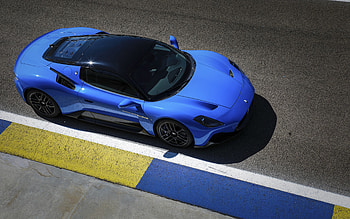 2022, Maserati MC20 Coupe, , top view, exterior, blue sports coupe, blue MC20 Coupe, British sports cars, Maserati HD wallpaper