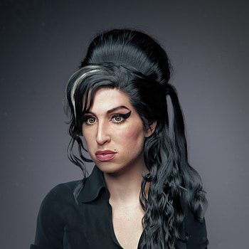 Amy Winehouse, Hadi Karimi art, Captivating portrayal, Iconic singer HD phone wallpaper