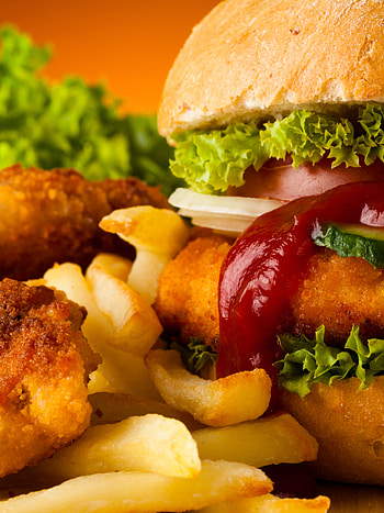 Fast food cravings, Chicken nugget feast, Crispy fries, Grab and go delight HD phone wallpaper