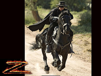 Zorro riding on his horse Tornado, antonio banderas, horse, entertainment, movie, el zorro, tornado HD wallpaper