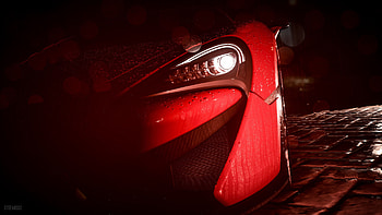 Art, Rain, Drops, Cars, Car, Headlight HD wallpaper