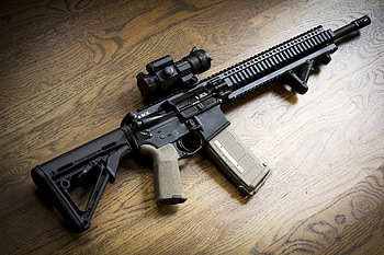 ar-15 bcm assault rifle assault rifle background weapon HD wallpaper