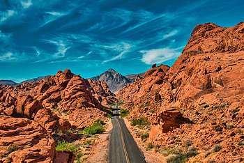 Nature, Mountains, Rocks, Road, Dahl, Distance, Valley HD wallpaper