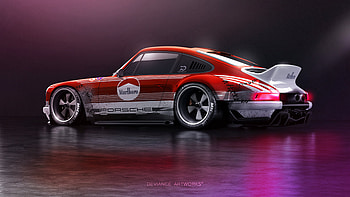 Porsche 911 Rear Art , porsche-911, porsche, cars, 2018-cars, behance, art HD wallpaper