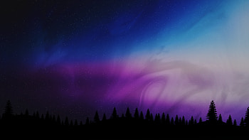 Starry sky, silhouette, art HD wallpaper