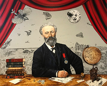 Jules Verne, Biographical Portraits, Catt Landa Collection, Stunning Visuals HD wallpaper