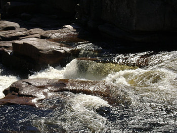 untitle23, river, waterfall, rocky HD wallpaper