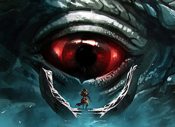 Shoot In Eye , warrior, dragon, artist, artwork, digital-art, creature, artstation HD wallpaper