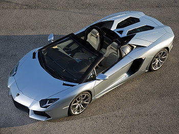 Cars, View From Above, Grey, Lp700-4, Lamborghini Aventador HD wallpaper