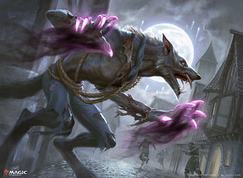 Thief, moon, art, werewolf, luna, fantast, marta nael, night, halloween, purple HD wallpaper