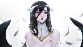 Beautiful Albedo, OverLord, fan art HD wallpaper