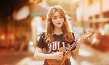 Ukulele beauty, Musical , Strumming serenity, Harmonious visuals HD wallpaper