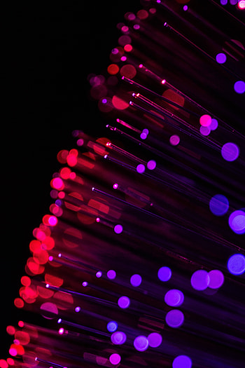 Optical fiber, glare, dark, bokeh, thread HD phone wallpaper