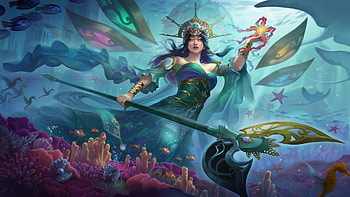 Lana, fantasy, blue, silvia meiliani, underwater, luminos, girl HD wallpaper