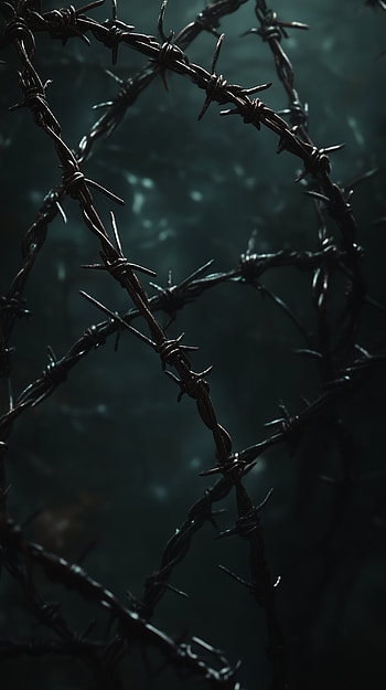 Dark Barbed Wire , black HD phone wallpaper