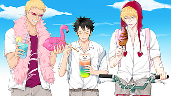 Donquixote Doflamingo, Trafalgar Law, Donquixote Corazon Sky Background One Piece HD wallpaper
