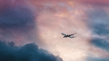 Passenger Plane In Clouds View From Far Away, planes, graphy, clouds, nature HD wallpaper