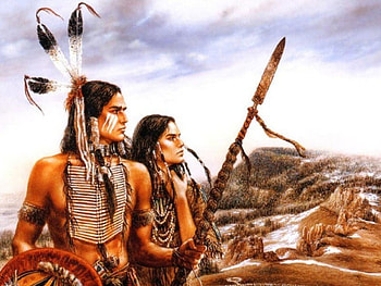 the first people, maiden, spear, warrior HD wallpaper