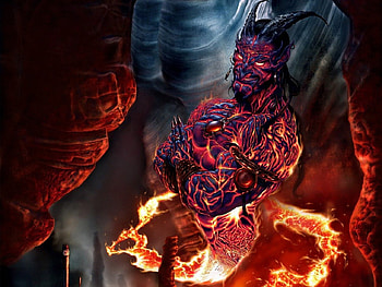 DEMONIC DJINN, hell, power, fire, djinn HD wallpaper