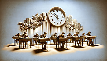 Studious Atmosphere Clock - Exam Time Background, Exam, Education, Time, students, classroom HD wallpaper