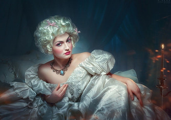 lady, abstract, fantasy, art HD wallpaper