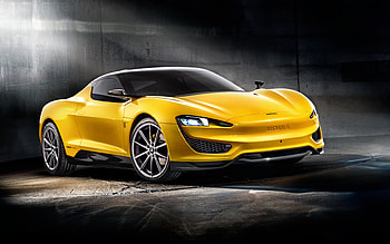 Magna Steyr Mila Plus Hybrid, cars, yellow HD wallpaper