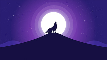 Wolf Silhouette Illustration , wolf, minimalism, minimalist, silhouette, illustration, artist, artwork, digital-art HD wallpaper