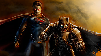 Batman Superman , batman, superman, superheroes, artwork, digital-art, behance HD wallpaper