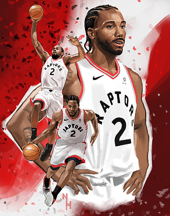 Kawhi Leonard art, Raptors tribute, Digital artwork, Fan design HD phone wallpaper