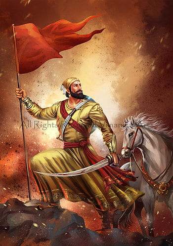 Shivaji maharaj, horse, art HD phone wallpaper