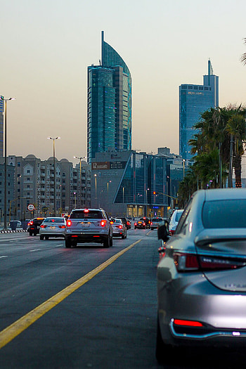 Street, Cars, Saudi Arabia, Golden Hour, Canon graphy, Khobar, Tower, Street graphy, Bridge, Yellow Strip HD phone wallpaper