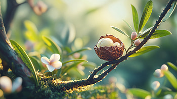 Elegant Macadamia: A Stunning Ultra, food, nut, nature, blossom HD wallpaper