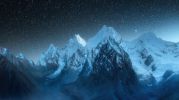 Cordillera Huayhuash Peru, mountains, stars, snow, nature HD wallpaper
