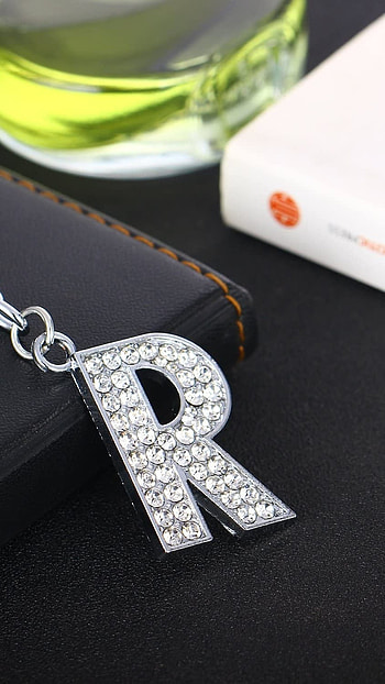 R Name Ka, Black Background, keychain HD phone wallpaper