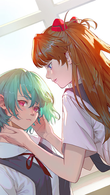 Asuka & Rei — Evangelion , Rei Ayanami, Asuka Langley Sohryu, Anime, Neon Genesis Evangelion HD phone wallpaper