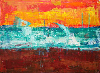 Colorful abstract acrylic painting with vibrant textures, perfect for modern wall art. HD wallpaper