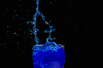 Macro, Spray, Splash, Liquid, Glass HD wallpaper