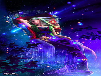 Cassiopeia, kagaya, stars, fantasy, dream HD wallpaper