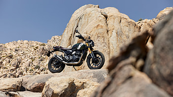 Triumph Scrambler 400 X Motorcycle - Rugged Terrain Backdrop, vehicle, Triumph Scrambler 400 X HD wallpaper