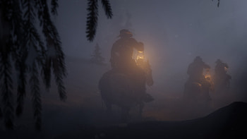 Red Dead Redemption 2 - Winter Scene, horse, cowboy, video game, Red Dead Redemption 2 HD wallpaper