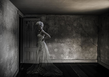The Woman In White, white, ghost, dress, woman HD wallpaper