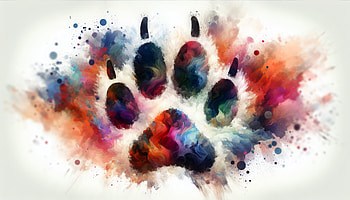Paw Print Ultra : A Touch of Nature's Charm, paw print, colorful art, abstract design, Animal, watercolor HD wallpaper