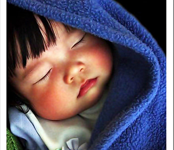 Baby sleeping, blue, tender, quiet, baby, cute, beautiful, adorable, sleeping HD wallpaper