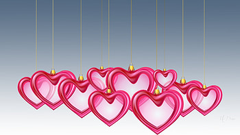 Hanging Hearts, Firefox theme, simple, Valentines Day, hanging, decorations, hearts HD wallpaper